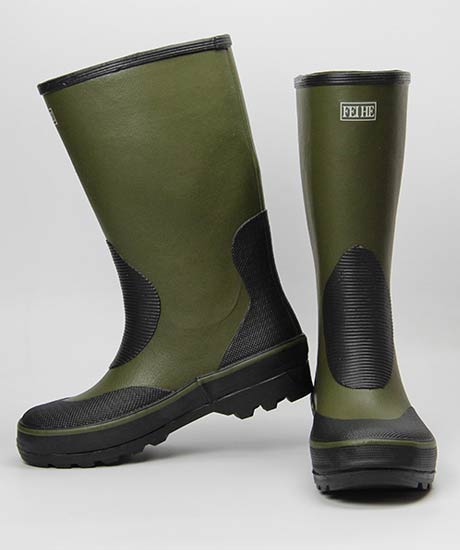 Rubber Chemical Resistant Boots With Green Color